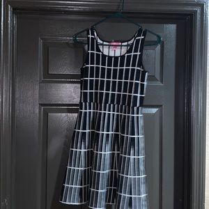 black and white dress